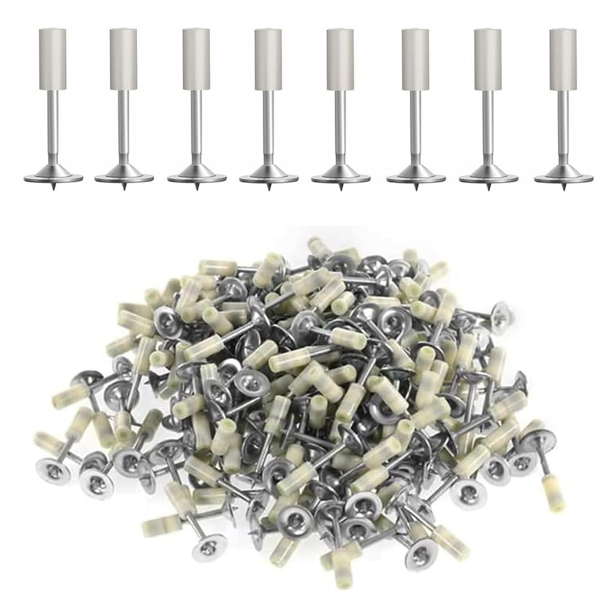 Serplex 100Pcs Nails for Concrete Nail Gun, Round Nails Wall Fastening Tool, for Ceiling Cable Ducts Fixed Slotting Device Repair Tool Home DIY Nail Gun Accessories Serplex 100Pcs Nails for Concrete Nail Gun, Round Nails Wall Fastening Tool, for Ceiling Cable Ducts Fixed Slotting Device Repair Tool Home DIY Nail Gun Accessories